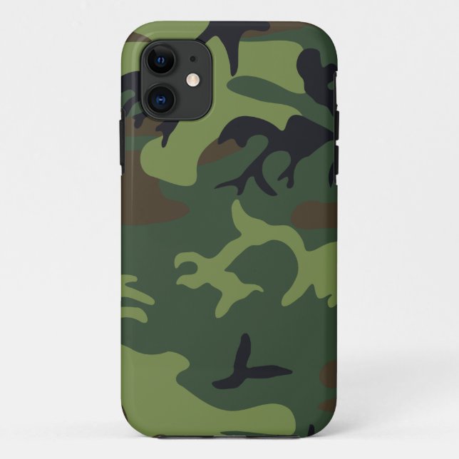 Militärische Camouflage des grünen Waldes Case-Mate iPhone Hülle (Rückseite)