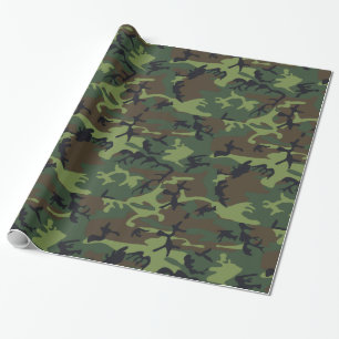 Militärische Camouflage des grünen Waldes Geschenkpapier
