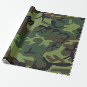 Militärische Camouflage des grünen Waldes Geschenkpapier