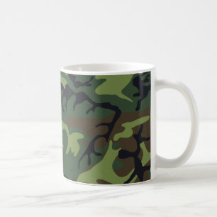 Militärische Camouflage des grünen Waldes Kaffeetasse