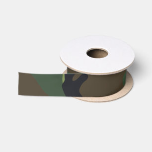 Militärische Camouflage des grünen Waldes Satinband