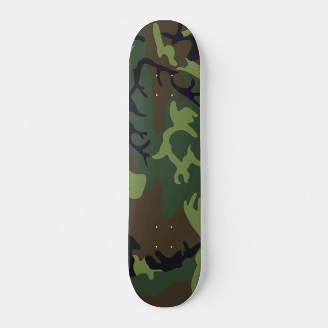 Militärische Camouflage des grünen Waldes Skateboard (Vorne)