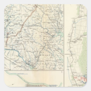 Militärische Deponien von Wash, Penn, Annapolis, N Quadratischer Aufkleber