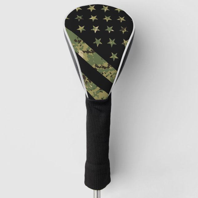 Militärische digitale Camouflage US-Flagge Golf Headcover (Vorderseite)
