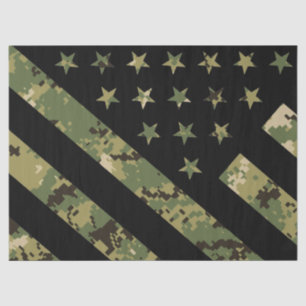 Militärische digitale Camouflage US-Flagge Seidenpapier