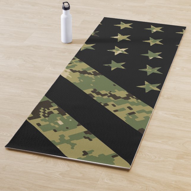 Militärische digitale Camouflage US-Flagge Yogamatte (Beispiel)