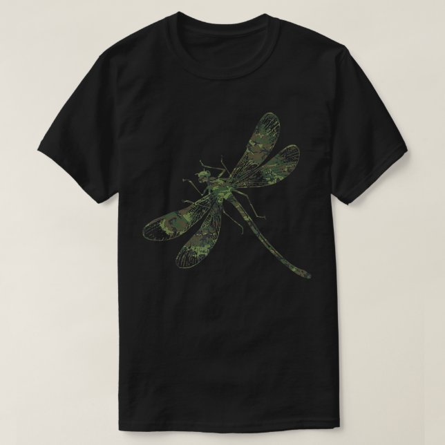Militärische Dragonfly-Camouflage drucken US-Schwa T-Shirt (Design vorne)
