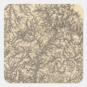 Militärische Einsätze der Kampagne von Atlanta 2 Quadratischer Aufkleber