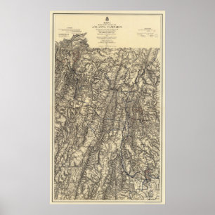 Militärische Einsätze der Kampagne von Atlanta Poster