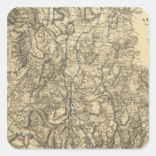 Militärische Einsätze der Kampagne von Atlanta Quadratischer Aufkleber