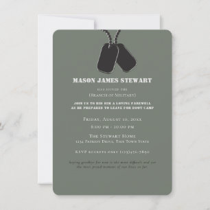 Militärische Entsendung von Hundetags Foto Einladu Einladung