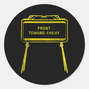 Militärische Front gegen Feind M18A1 Claymore Mine Runder Aufkleber
