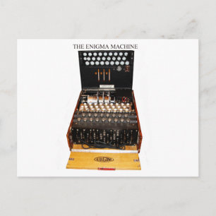 Militärische Geheimcodes von Vintagen Enigma-Masch Postkarte