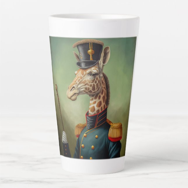 Militärische Giraffe Latte-Tasse Milchtasse (Vorderseite)