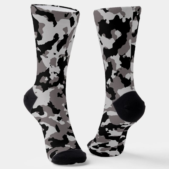Militärische Graue Camouflage Camouflage Muster So Socken (Gewinkelt)