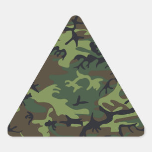 Militärische Green-Camouflage Dreieckiger Aufkleber