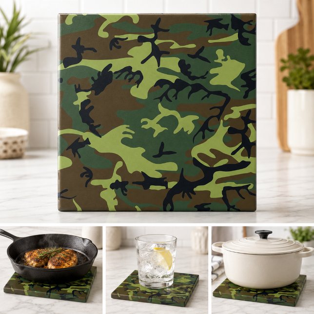 Militärische Green-Camouflage Fliese (Military Green Camouflage Tile)