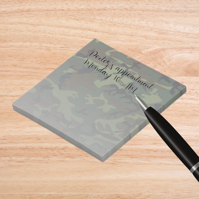 Militärische Green-Camouflage Post-it Klebezettel (Military Green Camouflage Post-it Notes)