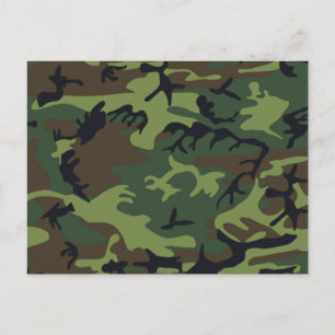 Militärische Green-Camouflage Postkarte