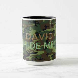 Militärische grüne Camouflage Ihr Name verbirgt mi Tasse