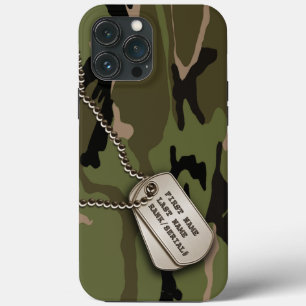 Militärische grüne Camouflage mit Hundeplakette Case-Mate iPhone Hülle