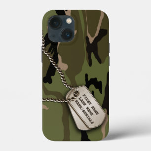 Militärische grüne Camouflage mit Hundeplakette Case-Mate iPhone Hülle