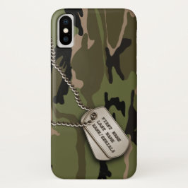 Militärische grüne Camouflage mit Hundeschild Case-Mate iPhone Hülle