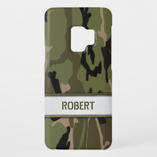 Militärische grüne Camouflage-Namen-Schablone Case-Mate Samsung Galaxy S9 Hülle