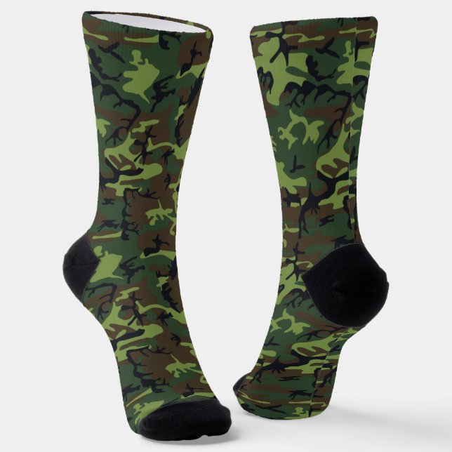 Militärische grüne Camouflage Socken (Gewinkelt)