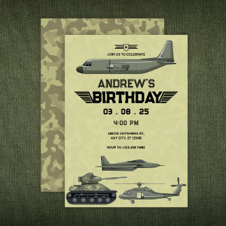 Militärische Herkules zum Geburtstag Einladung