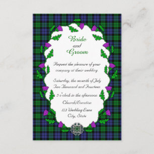 Militärische Hochzeit der Black Watch Einladung