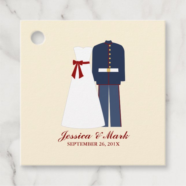 Militärische Hochzeit Geschenkanhänger (Vorderseite)