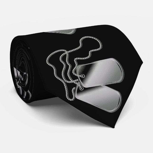 MILITÄRISCHE HUNDE TAGS Krawatte (Gerollt)