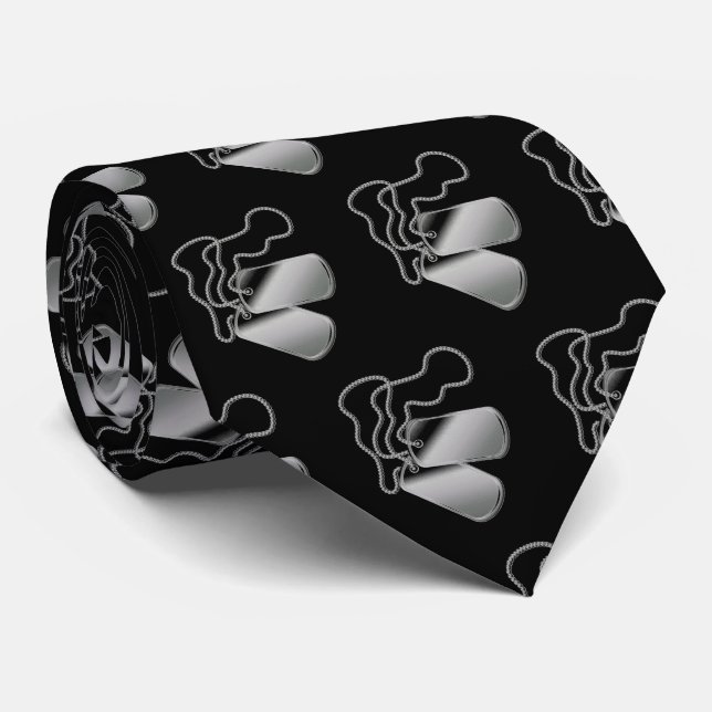 MILITÄRISCHE HUNDE TAGS Krawatte (Gerollt)