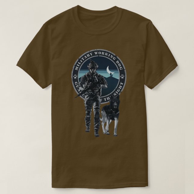 Militärische Hunde und MWD-Betreuer T-Shirt (Design vorne)