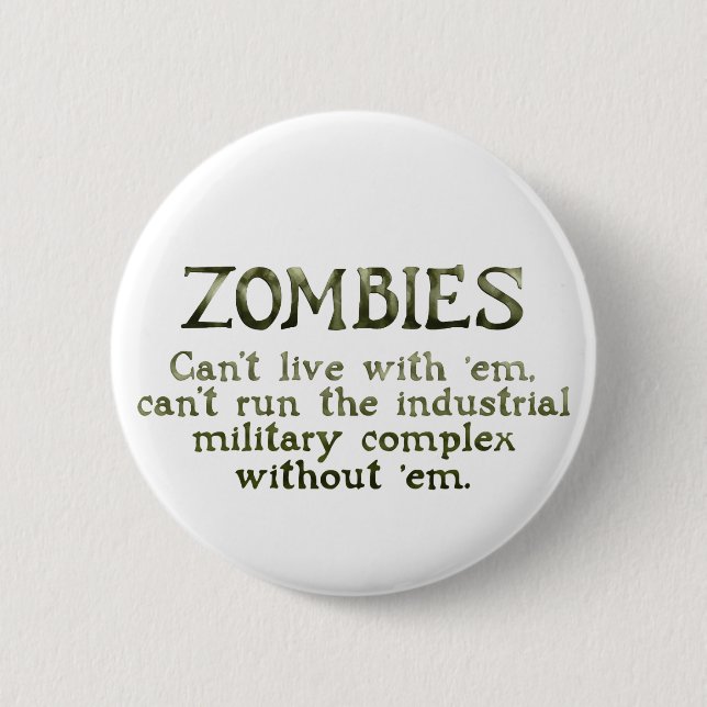 Militärische Industriekomplex Zombies Button (Vorderseite)
