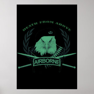 Militärische Insignien der im Flugzeug Truppen Poster