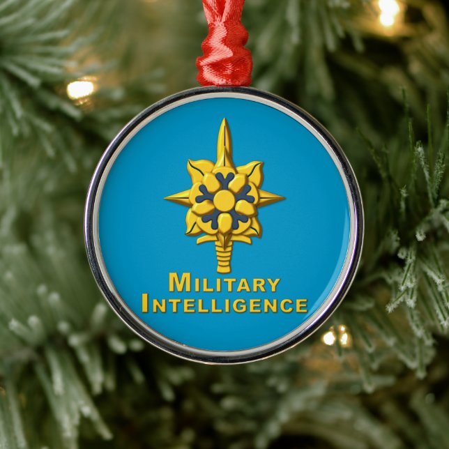 MILITÄRISCHE INTELLIGENZ ORNAMENT AUS METALL (Baum)