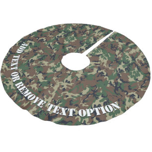 Militärische Kamouflage im Wald Polyester Weihnachtsbaumdecke