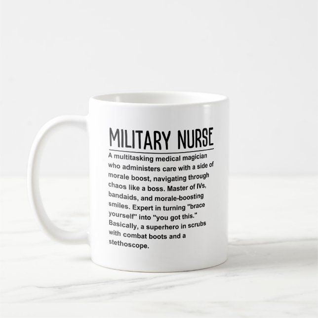 Militärische Krankenschwester Kaffeetasse (Links)