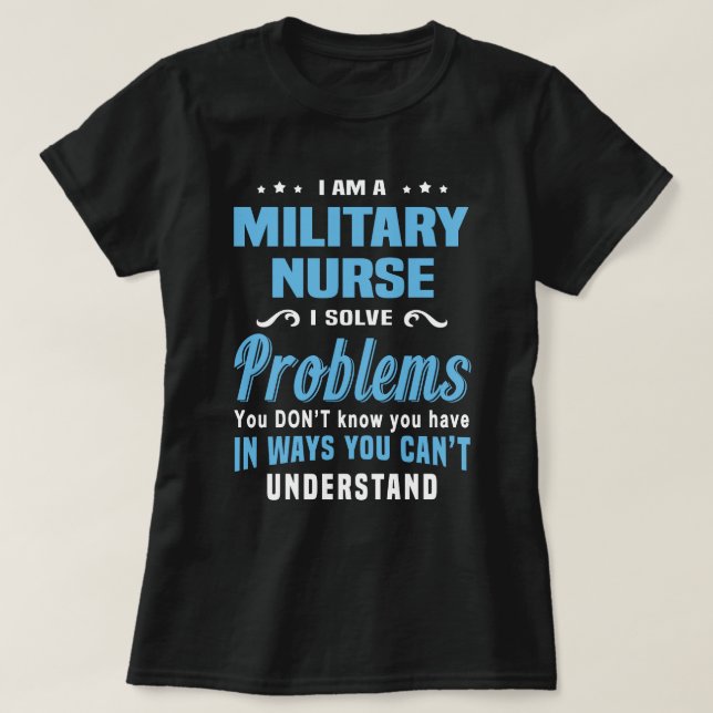 Militärische Krankenschwester T-Shirt (Design vorne)