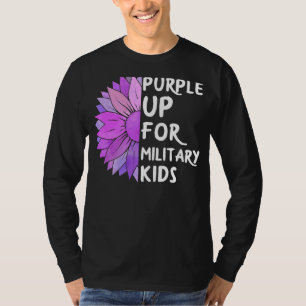 Militärische lila Kindersonnengebläse T-Shirt