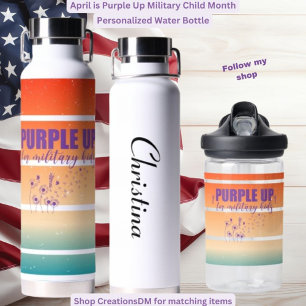 Militärische Lila militärische Kinder Trinkflasche