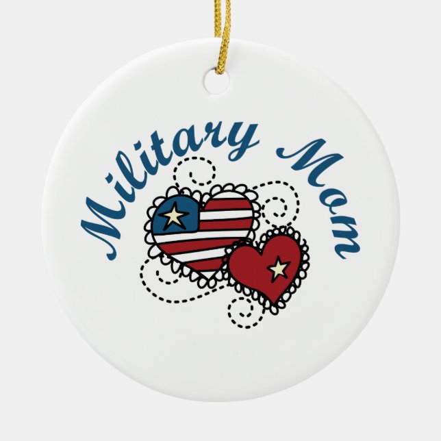 Militärische Mama Keramik Ornament (Vorne)