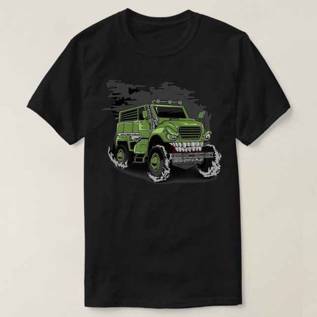 MILITÄRISCHE MONSTER CAR T-Shirt (Design vorne)