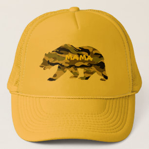 Militärische Mutter MAMA Bären Camouflage Baseball Truckerkappe