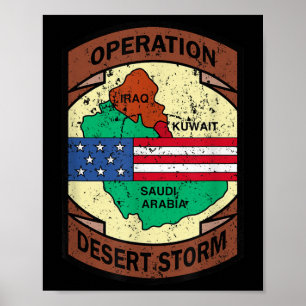Militärische Operation Wüstensturm Usa Insig Poster