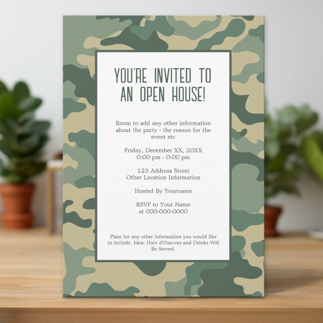 Militärische Party Einladung (Custom Invitation)