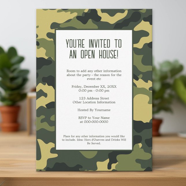 Militärische Party Einladung (Custom Invitation)