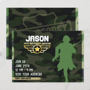 Militärische Party Einladung
